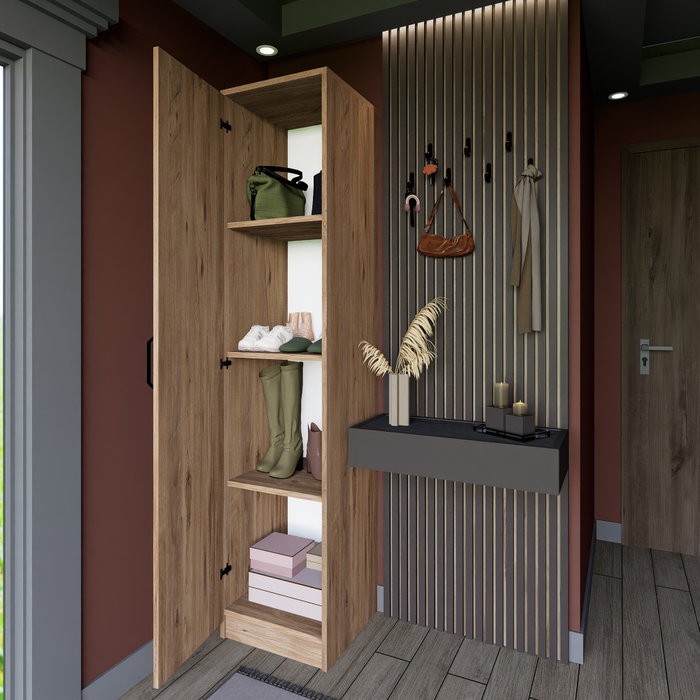 Hanah Home Yaman 1 Door - Nogal Hanah Home Yaman 1 Door - Nogal
